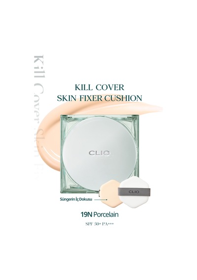 Clio Kill Cover Skin Fixer Cushion SPF50+ 19N Porcelain