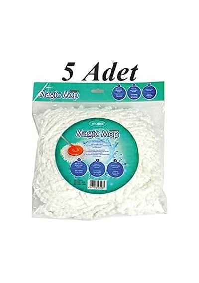 Motek Mop  Microfiber Yedek Püskül Yedek Başlık 5 Adet Diğer