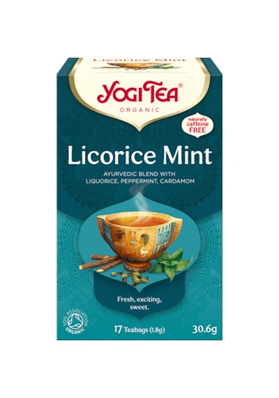 Licorice Mint Çayı 17 Poşet Kafeinsiz Organik Bitki Çayı Meyan Kökü & Nane
