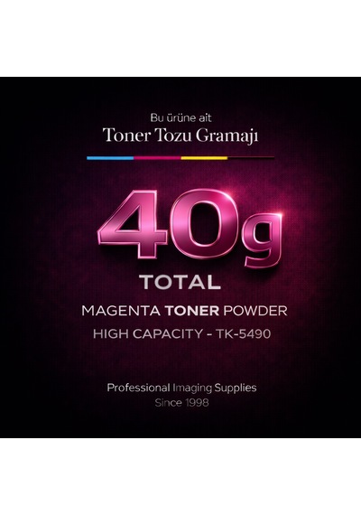 Kyocera Tk-5490 Toner Tozu Kırmızı 40 Gr Ma2101cfx Ma2101cwfx Pa2101cwx Pa2101cx Ma2101 Pa2101