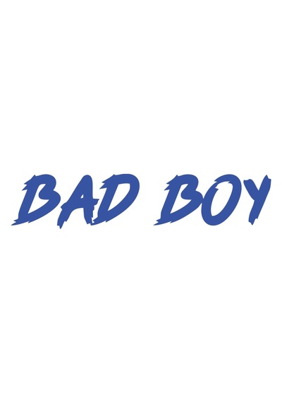 Bad Boy Araba Sticker 17x17 Cm Mavi