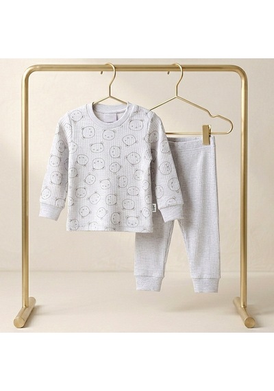 Sebi Bebe Ayıcık Kafa Pijama Takımı 9323 Gri