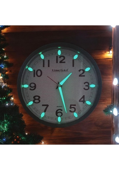 Fosforlu Karanlıkta Parlayan Küçük Çocuk Odası Yeşil Duvar Saati Çap 22 Cm Yeşil