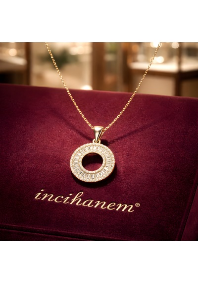 İncihanem Parıltı Çemberi Kolye Gold