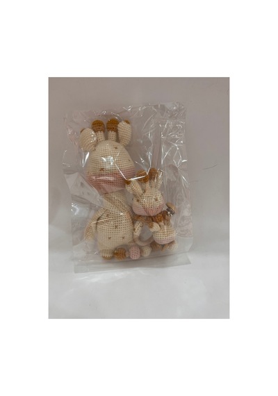 El Örgüsü Zürafa Set Amigurumi + Çıngıraklı Diş Kaşıyıcı + Emzik Zinciri Pembe