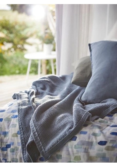 Ikea Humlemott Polar Koltuk Örtüsü Tek Kişilik 130 X 170 Cm Lacivert