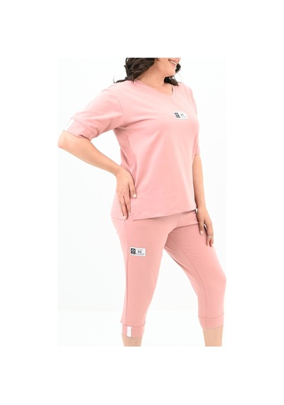 Koza Butik Kadın Büyük Beden Taytlı Takım 3753-23 001
