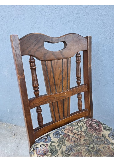 Vintage Masif Ahşap Yemek Sandalye 1 Adet Ac03 Çok Renkli