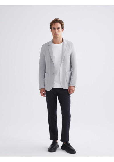 Lcw Vision Gri Dar Kalıp Erkek Blazer Ceket