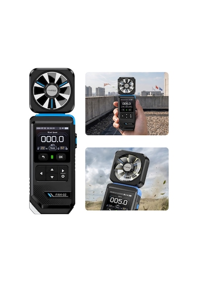 Fnırsı Fam-02 3'ü 1 Arada Dijital Anemometre Rüzgar Hızı, Sıcaklık, Nem