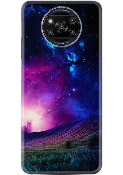 Xiaomi Poco X3 Kılıf Resimli Desenli Silikon Platinium Series Stars 1845