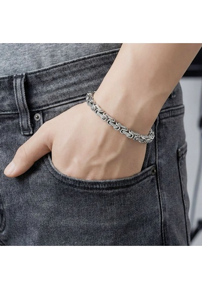 Moncuk Design Kral Çelik Zincir Bileklik 6mm 3351czb2d3 Sarı