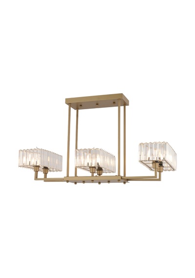 Brambles 6'lı Eskitme Kristalli Taşlı Modern Tasarım Kristal Salon Avize