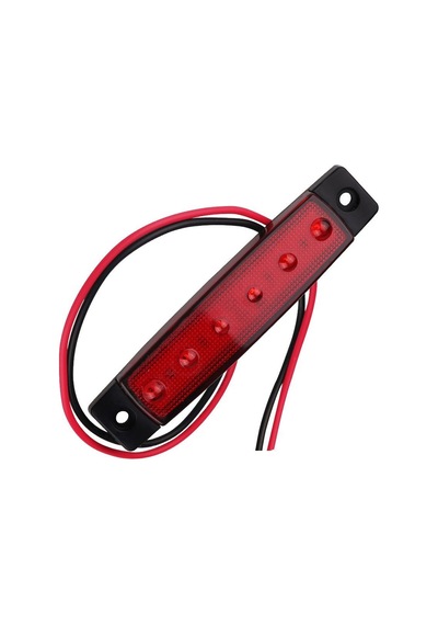12 Volt Parmak Led Lamba - 10 Adet Kırmızı