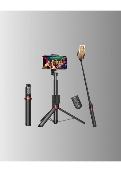 Taşınabilir Tripod Ve Selfie Çubuğu Vlog Ve Video Çekimi Çok Renkli