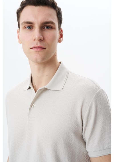 AR-MA Arma Erkek Basic Regular Fit Jakarlı Süprem Polo Yaka Tişört Y29374356402 Bej
