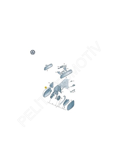Polo Sağ Ayna Kapağı 6q0857538a Astarlı 2002-2005