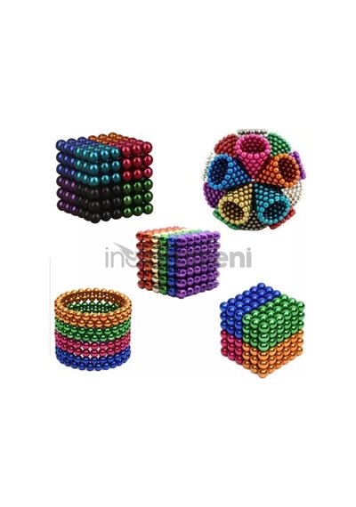 Renkli 216 Mıknatıs Neocube Mıknatıs 5mm Neodyum Evimdeyokyok