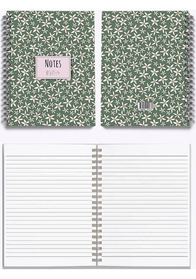 My Mia Art Starflower-midi 14x20 Çizgili Defter Çok Renkli
