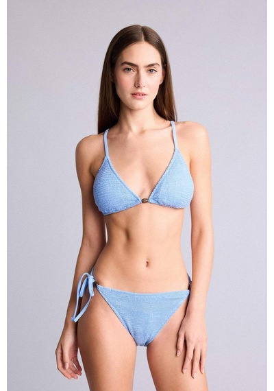 Defacto Regular Fıt Kırışık Dokulu Mavi Bikini Alt E0208ax26smbe552 Mavi-be552