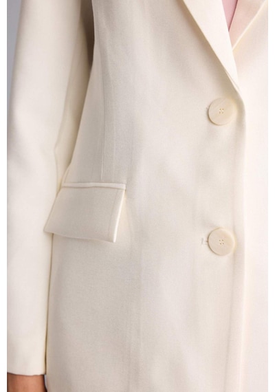 Defacto Oversıze Tencel Blazer Ceket Z8276az26smwt84 Beyaz-wt84
