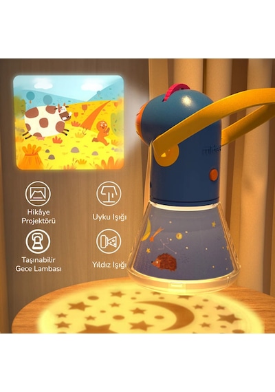 Mideer Masal Projektörü 4ü 1 Arada Kids Storybook Torch