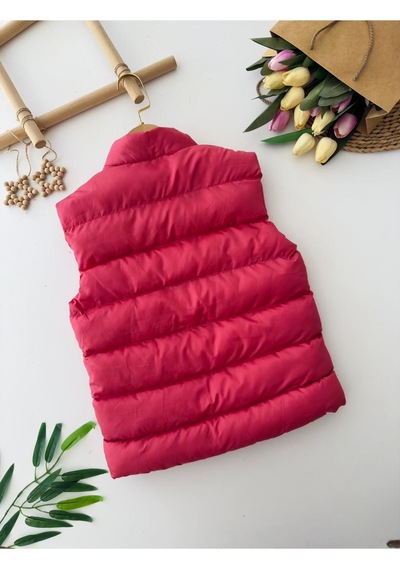 Miniğimin Cicileri Minigimin Cicileri Cepli Unisex Şişme Yelek - Nar Çiçeği Narçiçeği