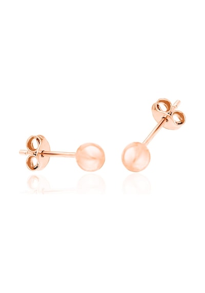 Top Top Küpe Rose Gümüş Taşsız Toplu Vidalı Bayan Küpesi Kupe-466