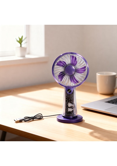 Taşınabilir Mini El Fanı Şarjlı Usb Type-c 3 Kademeli Sessiz Soğutucu Fan 500mah