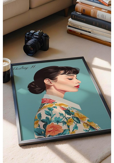 Audrey Hepburn Çerçeveli Tablo - Pop Art Poster Tablo