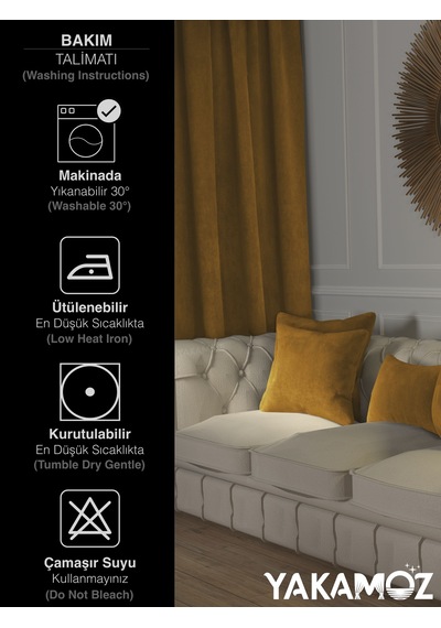 Br Yakamoz Balpeteği Sarısı Kırlent , Yastık Kılıfı Kadife Görünümlü Velvet Touch Serisi Bal