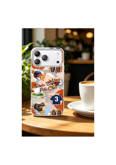 Santa Barbara Polo Racquet Club İphone 18 Pro Max / 17 Pro Max İçin M-safe Şarja Uygun Hygge Kapak Gümüş