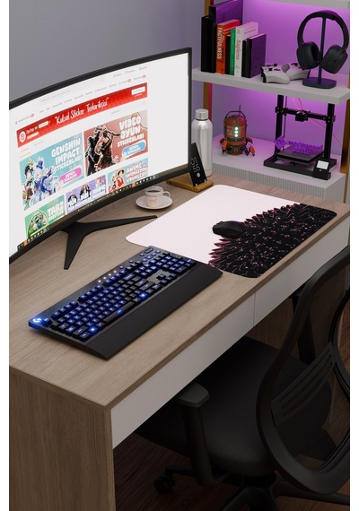 Brütalist Tarz Kaymaz Dikişli Kauçuk Oyuncu Mousepad V3 - 48x40 Xl Gaming Mouse Pad Fare Altlığı