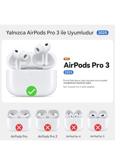 Apple Uyumlu AirPods Pro 3. Nesil 2025 Figürlü Silikon Kılıf Anahtarlıklı Kılıf Mor