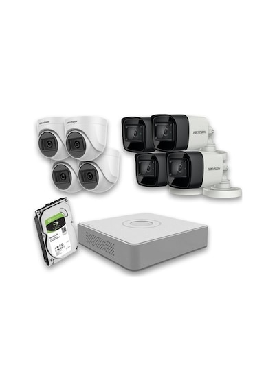 Hıkvısıon - 8 Kameralı 2mp Güvenlik Sistemleri + Full Set
