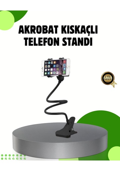 Akrobat Masaüstü Mandallı Telefon Tutucu 360 Derece Dönebilen 3344604