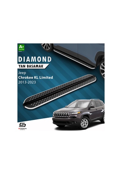 S-dizayn Jeep Cherokee Kl Diamond Krom Yan Basamak 173 Cm 2013-2023