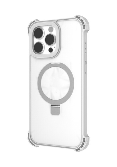 Apple Uyumlu iPhone 16 Pro Kılıf Magsafe Şarj Özellikli Raptic Dual Serisi Şeffaf Standlı Kapak Şeffaf