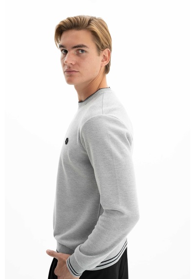 AR-MA Arma Erkek Basic Regular Fit Selanik Kumaş Bisiklet Yaka Sweatshirt Kazak 001