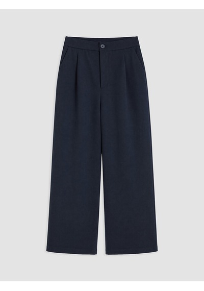 Lcw Modest Lacivert Loose Fit Kadın Pileli Kumaş Pantolon