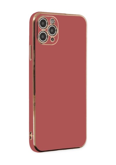 Apple Uyumlu iPhone 11 Pro Max Kılıf Volet Silikon Kırmızı,