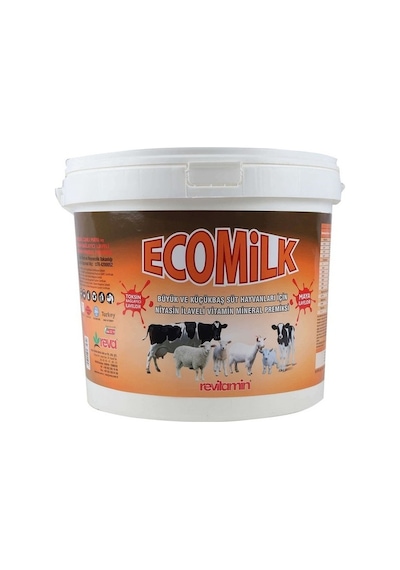 Revitamin Eco Milk Büyük Ve Küçükbaş Hayvan Vitamin Mineral Premiks 20 KG Kova