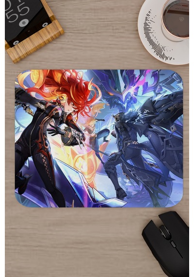 Capitano Genshin Impact Anime Oyuncu V5 - 22x18 Gaming Mouse Pad Fare Altlığı