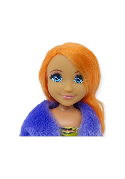 Moda İkonu Bebek Figür 13 Cm - Turuncu Saçlı Neon Şıklık