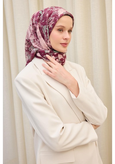 Silk Home Velora Eşarp Art Mürdüm 90x90 Çok Renkli