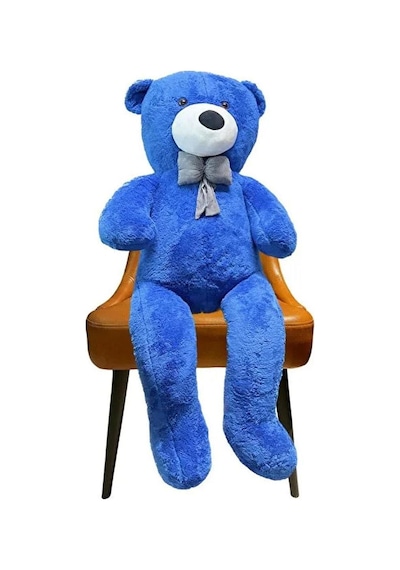 Papyonlu 180-190 Cm Dev Boy Sevimli Peluş Koca Ayı - Sevgiliye Eşe - Arkadaşa Özel Hediye Mavi