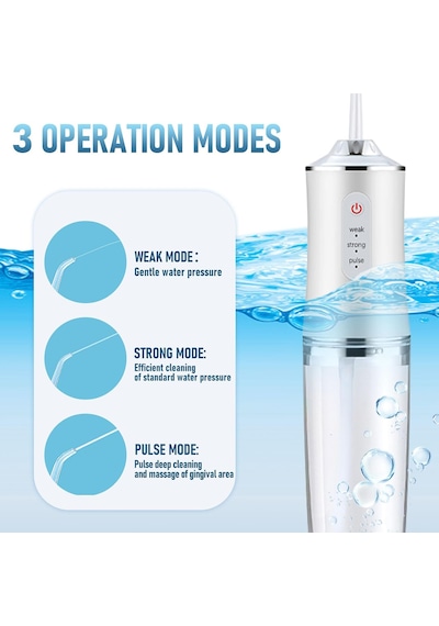 Elektrikli Su Pensesinde Akülü Dişler İçin 3 Mod 4 Jet İpuçları Temizleme Ve Diş Ipi Su Diş Taşınabilir Ipi Irrigator Ağız Suyu İpi Şarj Edilebilir Bademcik Taşı Seyahat Yetişkinler