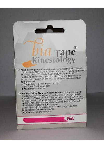 Bia Tape  Bandı Pembe Renk 5Cm X 5M Kinesio Biatape Bantı