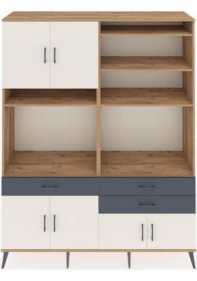 Hyperion Gardrop 10 Raflı 3 Çekmeceli 8 Kapaklı 176x44x221 Çam-aytaşı/antrasit Aytaşı/antrasit Hyperion Gardrop 10 Raflı 3 Çekmeceli 8 Kapaklı 176x44x221 Çam-aytaşı/antrasit Aytaşı/antrasit
