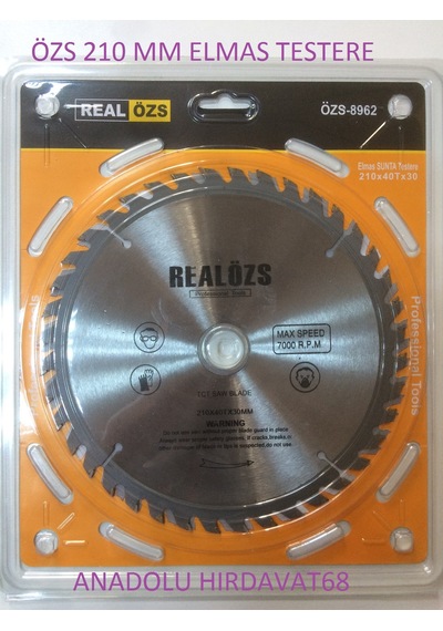 Özs 210 Mm Elmas Daire Testere Sunta Ahşap Testeresi